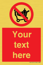 PV5197: Custom No Climbing on Trolley Sign