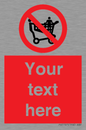 PV5197: Custom No Climbing on Trolley Sign