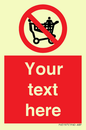 PV5197: Custom No Climbing on Trolley Sign