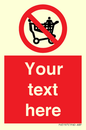 PV5197: Custom No Climbing on Trolley Sign