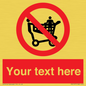 PV5197: Custom No Climbing on Trolley Sign