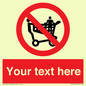 PV5197: Custom No Climbing on Trolley Sign