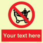 PV5197: Custom No Climbing on Trolley Sign