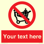 PV5197: Custom No Climbing on Trolley Sign