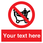 PV5197: Custom No Climbing on Trolley Sign