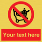 PV5197: Custom No Climbing on Trolley Sign