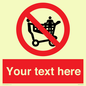 PV5197: Custom No Climbing on Trolley Sign