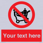 PV5197: Custom No Climbing on Trolley Sign