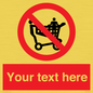 PV5197: Custom No Climbing on Trolley Sign