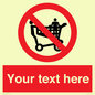 PV5197: Custom No Climbing on Trolley Sign