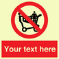 PV5197: Custom No Climbing on Trolley Sign