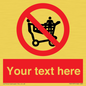 PV5197: Custom No Climbing on Trolley Sign