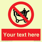 PV5197: Custom No Climbing on Trolley Sign