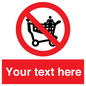 PV5197: Custom No Climbing on Trolley Sign