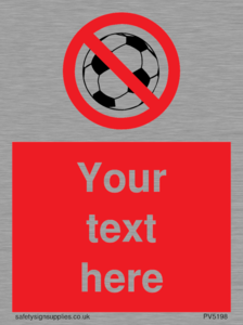 PV5198: Custom No Ball Games Sign