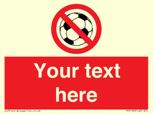 PV5198: Custom No Ball Games Sign