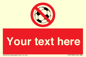 PV5198: Custom No Ball Games Sign