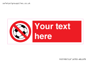 PV5198: Custom No Ball Games Sign