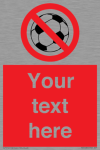 PV5198: Custom No Ball Games Sign