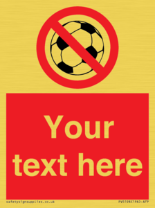 PV5198: Custom No Ball Games Sign