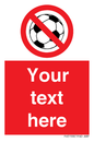 PV5198: Custom No Ball Games Sign