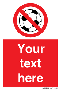 PV5198: Custom No Ball Games Sign