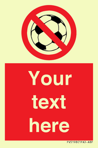 PV5198: Custom No Ball Games Sign