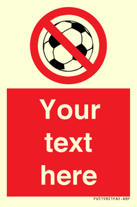 PV5198: Custom No Ball Games Sign