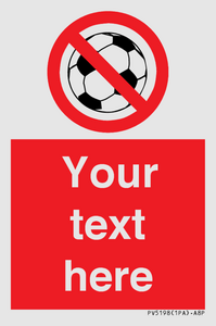 PV5198: Custom No Ball Games Sign