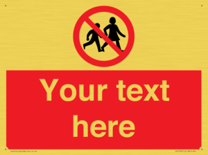 PV5199: Custom No Children Sign