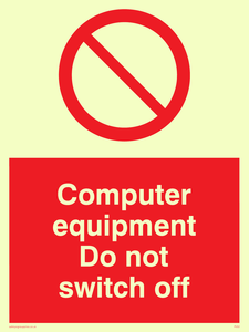 PV52: computer equipment do not switch off