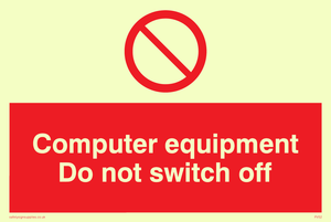 PV52: computer equipment do not switch off