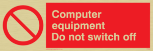 PV52: computer equipment do not switch off