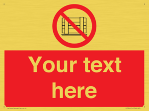 PV5204: Custom Do Not Obstruct Sign
