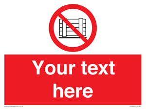 PV5204: Custom Do Not Obstruct Sign