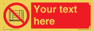 PV5204: Custom Do Not Obstruct Sign