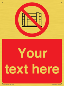PV5204: Custom Do Not Obstruct Sign