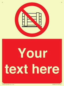 PV5204: Custom Do Not Obstruct Sign