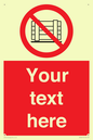 PV5204: Custom Do Not Obstruct Sign