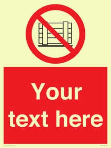 PV5204: Custom Do Not Obstruct Sign