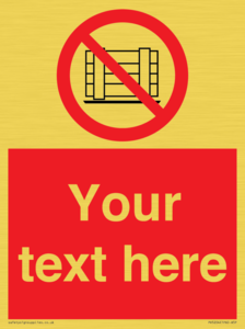 PV5204: Custom Do Not Obstruct Sign