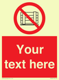 PV5204: Custom Do Not Obstruct Sign