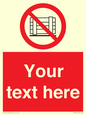 PV5204: Custom Do Not Obstruct Sign