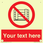 PV5204: Custom Do Not Obstruct Sign