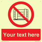 PV5204: Custom Do Not Obstruct Sign