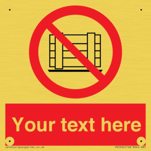 PV5204: Custom Do Not Obstruct Sign
