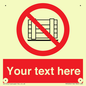 PV5204: Custom Do Not Obstruct Sign