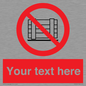 PV5204: Custom Do Not Obstruct Sign