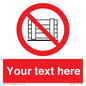 PV5204: Custom Do Not Obstruct Sign