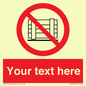PV5204: Custom Do Not Obstruct Sign